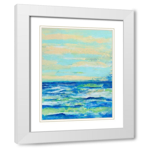 Emilys Waters II White Modern Wood Framed Art Print with Double Matting by Brewington, Olivia