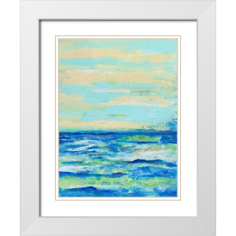 Emilys Waters II White Modern Wood Framed Art Print with Double Matting by Brewington, Olivia