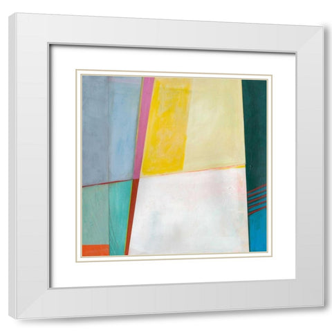 Solidity I White Modern Wood Framed Art Print with Double Matting by Fuchs, Jodi