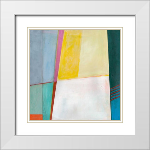 Solidity I White Modern Wood Framed Art Print with Double Matting by Fuchs, Jodi