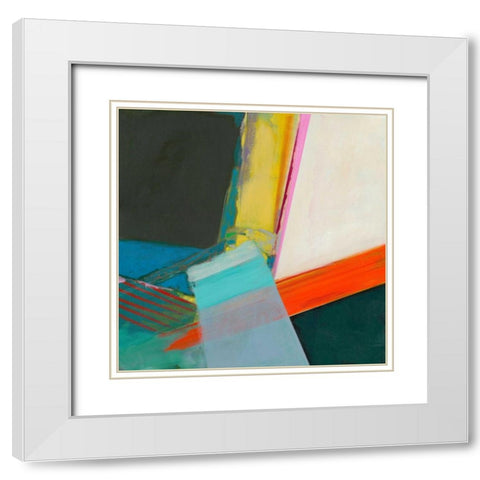 Solidity II White Modern Wood Framed Art Print with Double Matting by Fuchs, Jodi