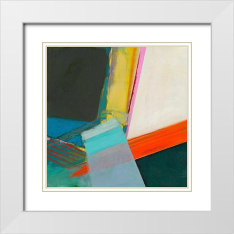 Solidity II White Modern Wood Framed Art Print with Double Matting by Fuchs, Jodi