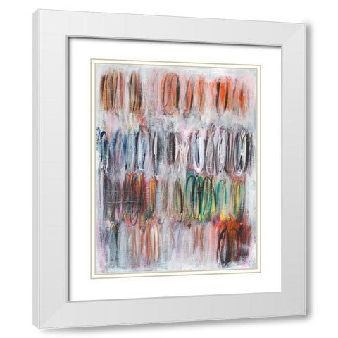 Paint Scribble II White Modern Wood Framed Art Print with Double Matting by Fuchs, Jodi