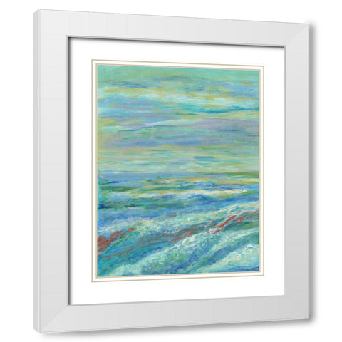 Red Fish I White Modern Wood Framed Art Print with Double Matting by Brewington, Olivia