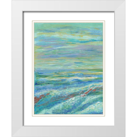 Red Fish I White Modern Wood Framed Art Print with Double Matting by Brewington, Olivia