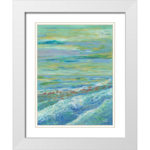 Red Fish II White Modern Wood Framed Art Print with Double Matting by Brewington, Olivia