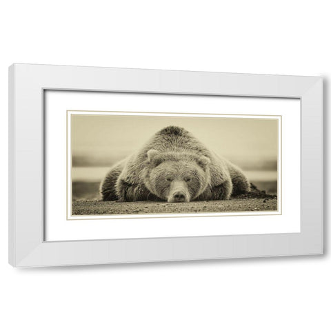 Deep Sleep (ASH) White Modern Wood Framed Art Print with Double Matting by PHBurchett