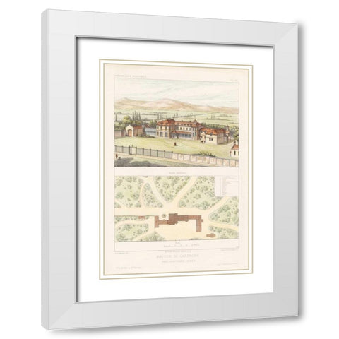 Habitations Modernes I White Modern Wood Framed Art Print with Double Matting by Morel, A.