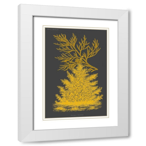 Trees and Leaves II White Modern Wood Framed Art Print with Double Matting by Vision Studio