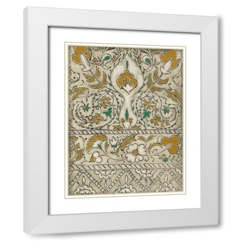 Earthenware Floral I White Modern Wood Framed Art Print with Double Matting by Zarris, Chariklia