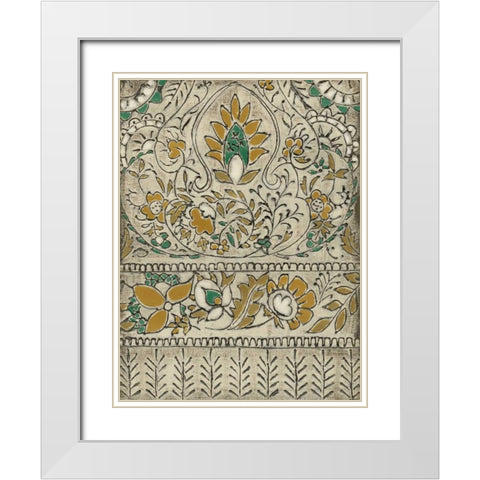 Earthenware Floral II White Modern Wood Framed Art Print with Double Matting by Zarris, Chariklia