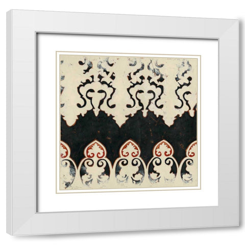 Bolero II White Modern Wood Framed Art Print with Double Matting by Zarris, Chariklia