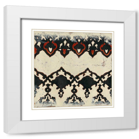 Bolero III White Modern Wood Framed Art Print with Double Matting by Zarris, Chariklia