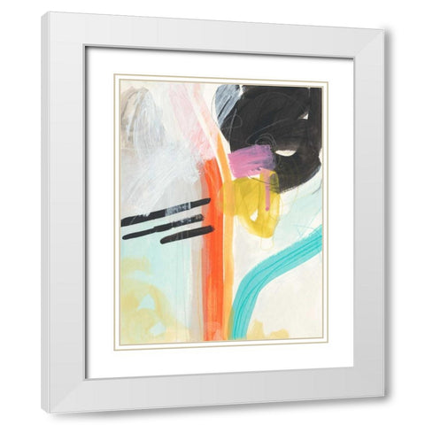 Rhythm Variations I White Modern Wood Framed Art Print with Double Matting by Vess, June Erica