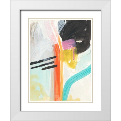Rhythm Variations I White Modern Wood Framed Art Print with Double Matting by Vess, June Erica