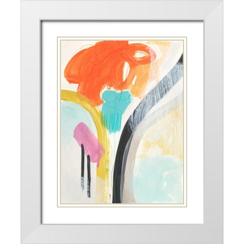 Rhythm Variations II White Modern Wood Framed Art Print with Double Matting by Vess, June Erica