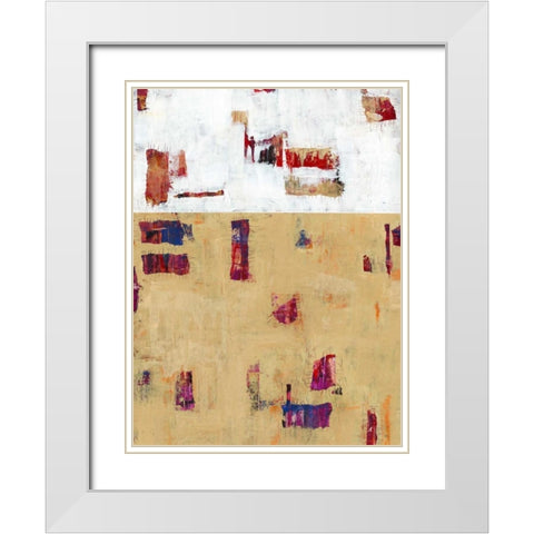Patches III White Modern Wood Framed Art Print with Double Matting by OToole, Tim