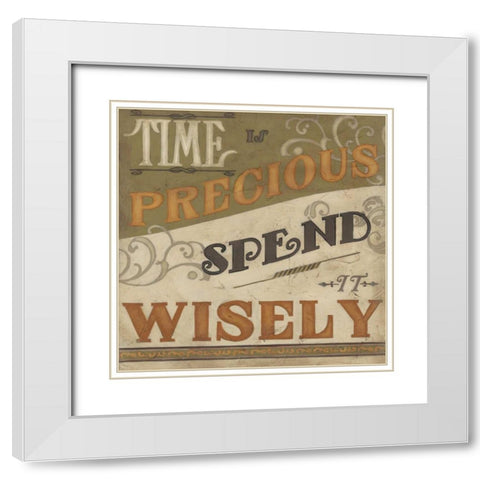 Retro Inspirations IV White Modern Wood Framed Art Print with Double Matting by Vess, June Erica