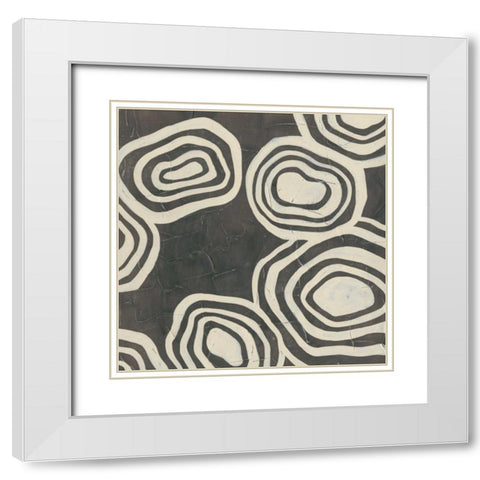 Mineral Motif II White Modern Wood Framed Art Print with Double Matting by Vess, June Erica