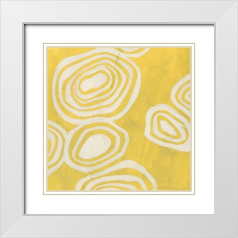 Mineral Motif III White Modern Wood Framed Art Print with Double Matting by Vess, June Erica