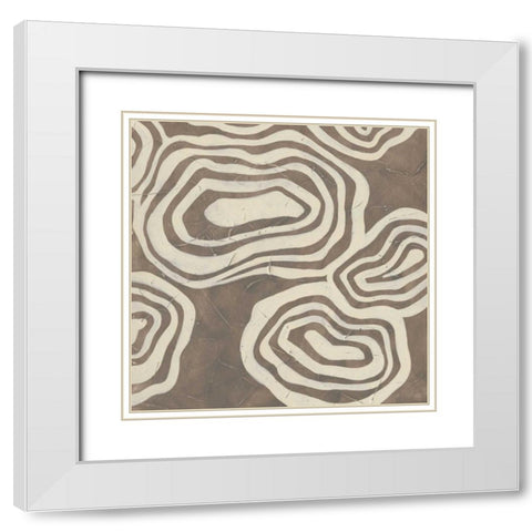 Mineral Motif IV White Modern Wood Framed Art Print with Double Matting by Vess, June Erica