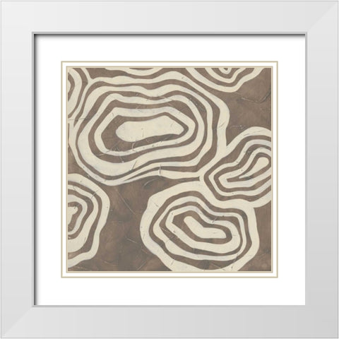 Mineral Motif IV White Modern Wood Framed Art Print with Double Matting by Vess, June Erica