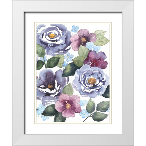 Dancing Peonies II White Modern Wood Framed Art Print with Double Matting by Popp, Grace