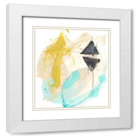 Intonation II White Modern Wood Framed Art Print with Double Matting by Vess, June Erica