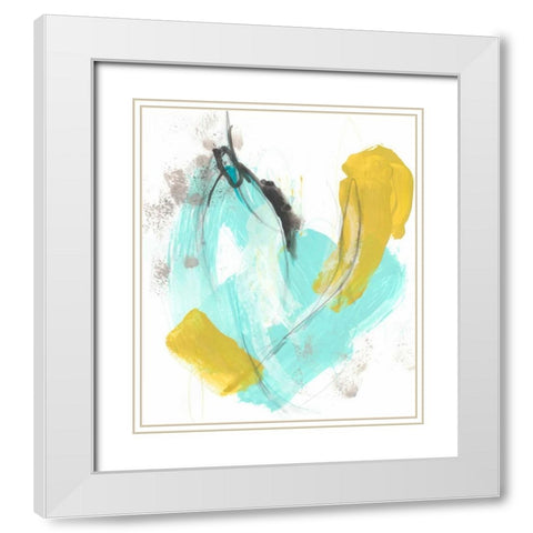 Intonation III White Modern Wood Framed Art Print with Double Matting by Vess, June Erica