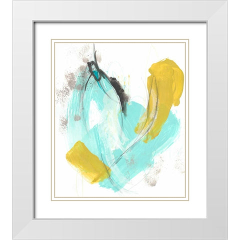 Intonation III White Modern Wood Framed Art Print with Double Matting by Vess, June Erica