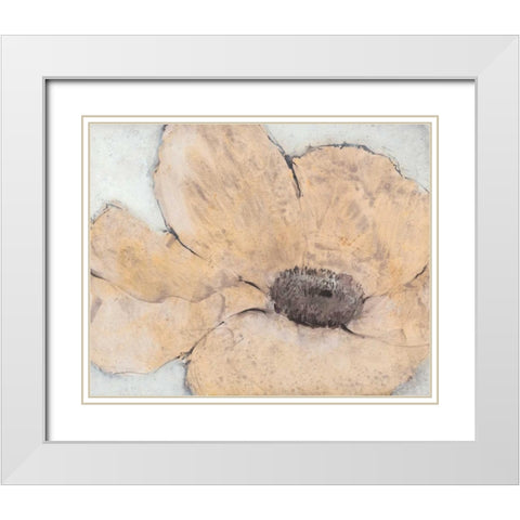 Transparency Flower IV White Modern Wood Framed Art Print with Double Matting by OToole, Tim