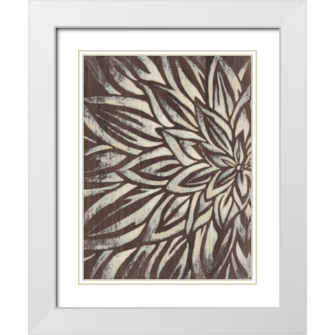 Barnwood Blossom I White Modern Wood Framed Art Print with Double Matting by Vess, June Erica