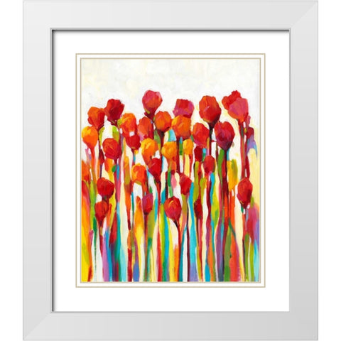 Bursting with Color I White Modern Wood Framed Art Print with Double Matting by OToole, Tim