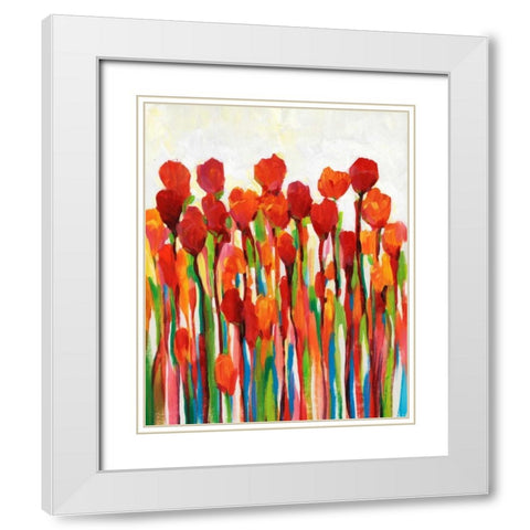 Bursting with Color II White Modern Wood Framed Art Print with Double Matting by OToole, Tim