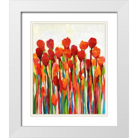 Bursting with Color II White Modern Wood Framed Art Print with Double Matting by OToole, Tim