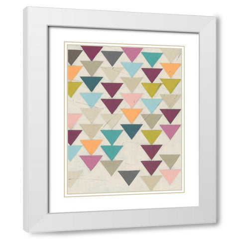 Confetti Prism VII White Modern Wood Framed Art Print with Double Matting by Vess, June Erica