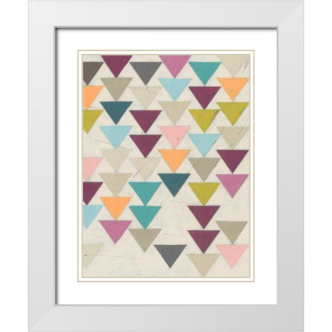 Confetti Prism VII White Modern Wood Framed Art Print with Double Matting by Vess, June Erica