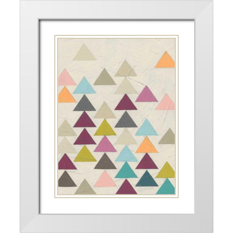 Confetti Prism VIII White Modern Wood Framed Art Print with Double Matting by Vess, June Erica