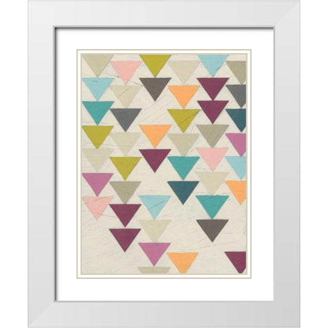 Confetti Prism IX White Modern Wood Framed Art Print with Double Matting by Vess, June Erica