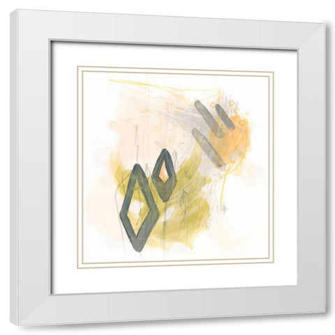 Side Swipe I White Modern Wood Framed Art Print with Double Matting by Vess, June Erica
