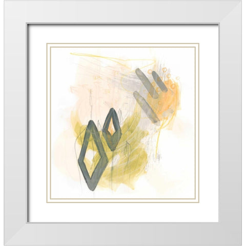 Side Swipe I White Modern Wood Framed Art Print with Double Matting by Vess, June Erica