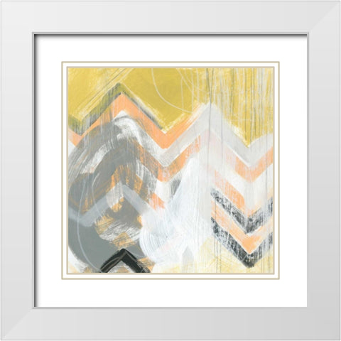 Side Swipe II White Modern Wood Framed Art Print with Double Matting by Vess, June Erica