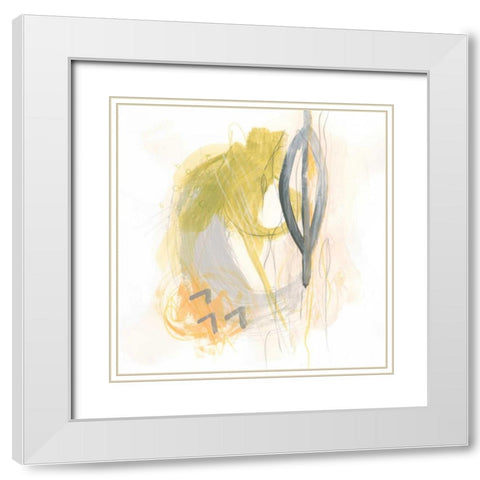 Side Swipe III White Modern Wood Framed Art Print with Double Matting by Vess, June Erica