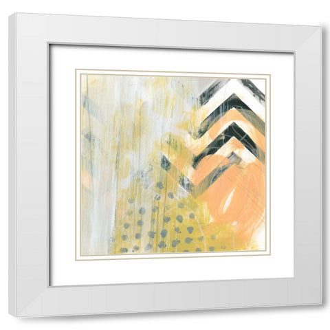 Side Swipe IV White Modern Wood Framed Art Print with Double Matting by Vess, June Erica