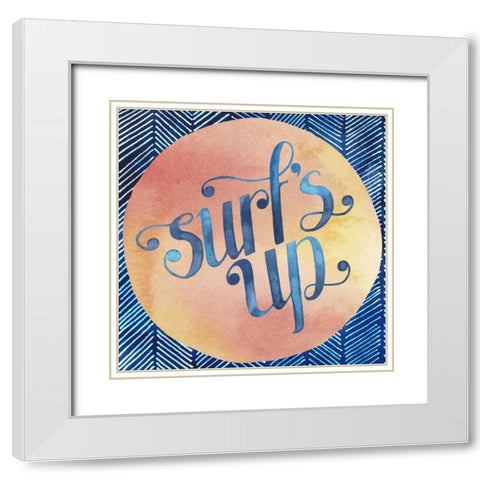 Surfs Up II White Modern Wood Framed Art Print with Double Matting by Popp, Grace