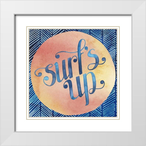 Surfs Up II White Modern Wood Framed Art Print with Double Matting by Popp, Grace