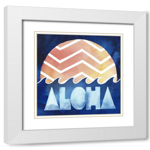 Surfs Up III White Modern Wood Framed Art Print with Double Matting by Popp, Grace