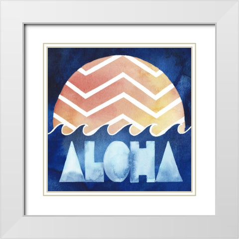 Surfs Up III White Modern Wood Framed Art Print with Double Matting by Popp, Grace