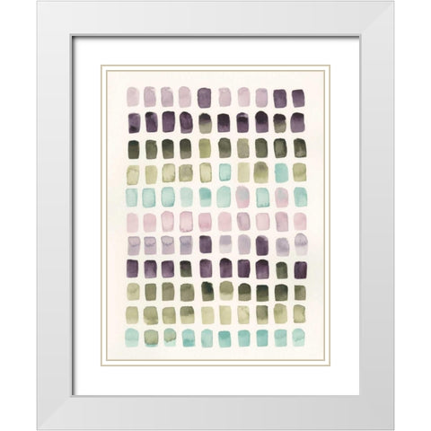 Serene Color Swatches II White Modern Wood Framed Art Print with Double Matting by Popp, Grace