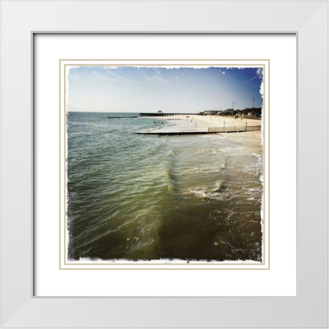 Buckroe Beach II White Modern Wood Framed Art Print with Double Matting by Ludwig, Alicia